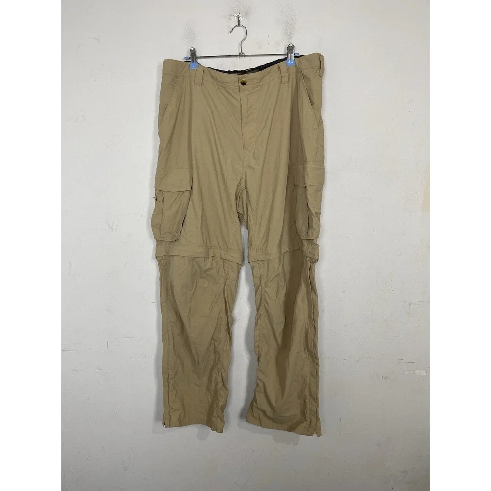 REI Mens Pants XL Cargo Hiking Convertible Nylon Outdoor‎ Workwear Zip Off Beige